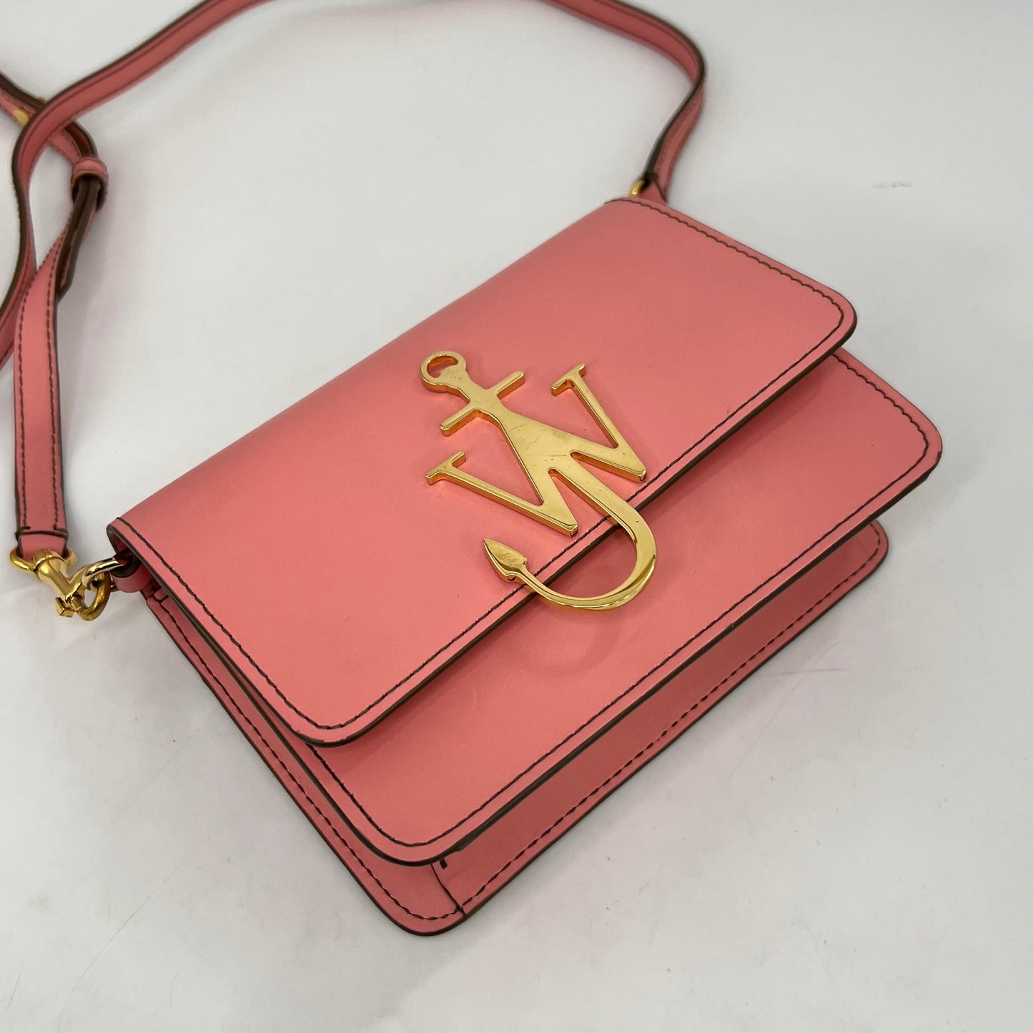 Anchor Logo Small Crossbody in Pink Leather [ReSale]