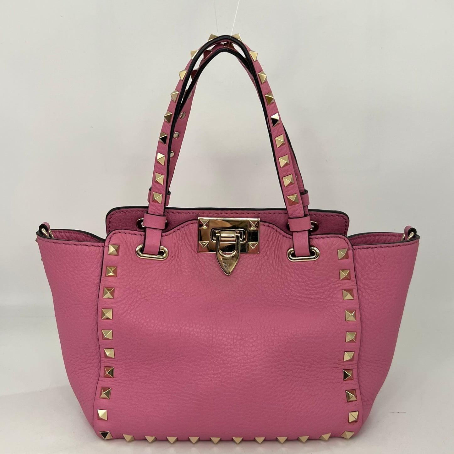 Garavani Mini Rockstud Leather Tote Bag in Dawn Pink [ReSale]
