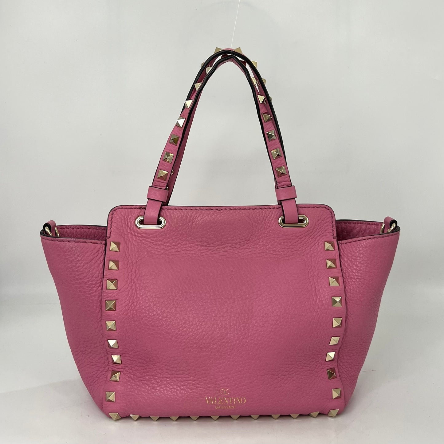 Garavani Mini Rockstud Leather Tote Bag in Dawn Pink [ReSale]