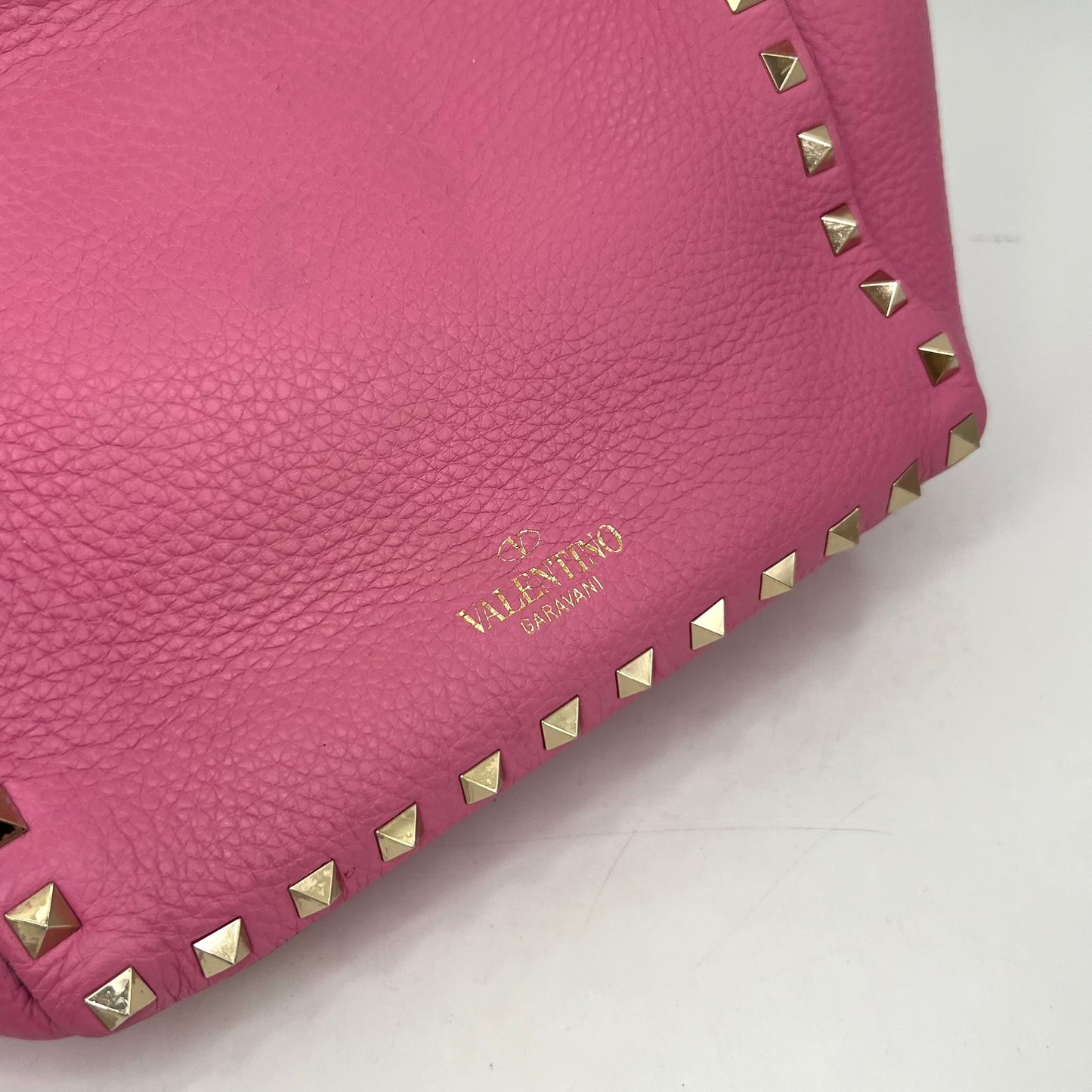 Garavani Mini Rockstud Leather Tote Bag in Dawn Pink [ReSale]
