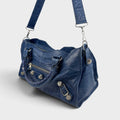 Part Time Blue Leather Two-Way City Bag