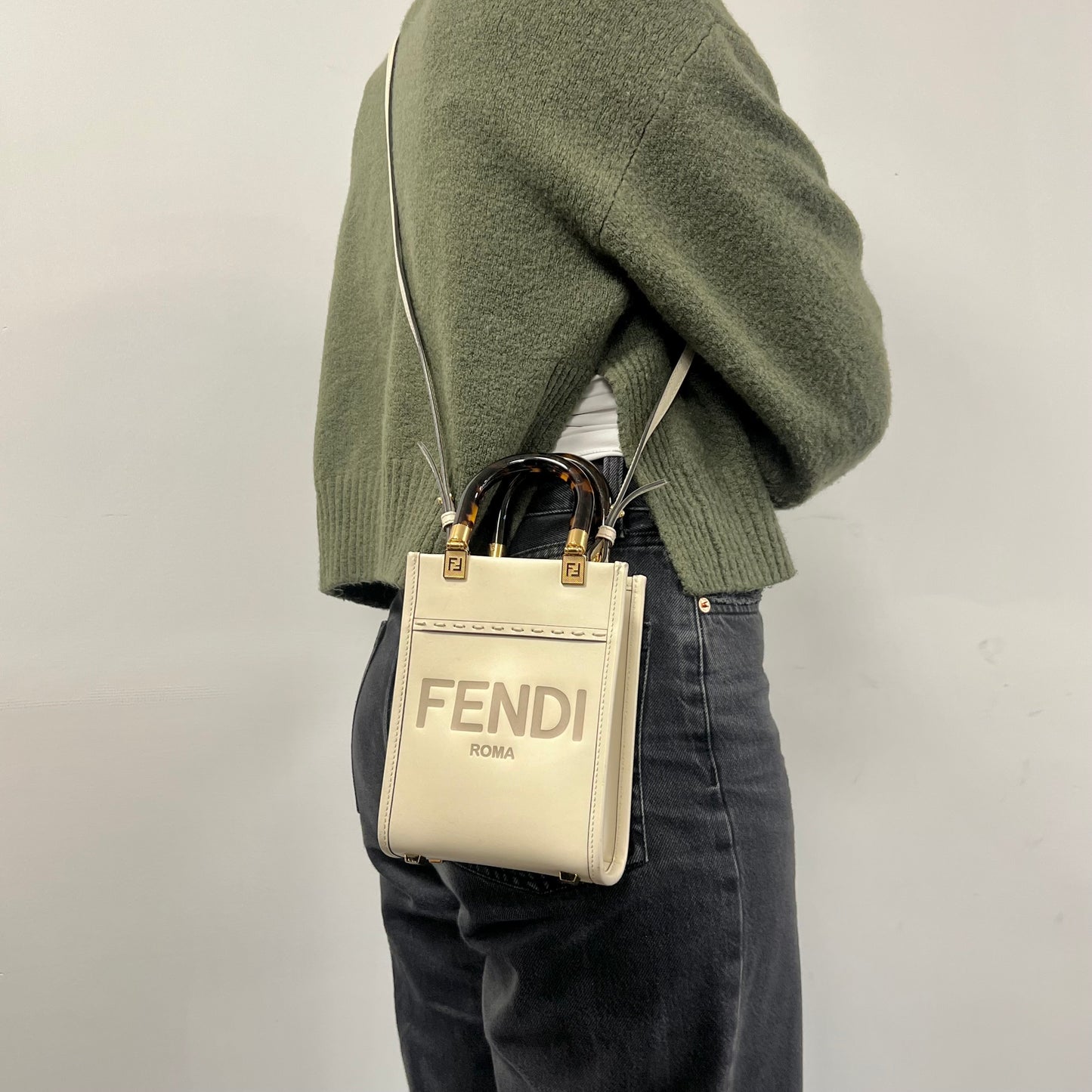 Sunshine Mini Shopper Bag in Ivory