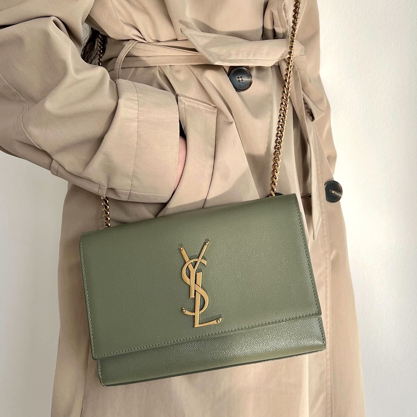 Small Kate Shoulder Bag in Light Sage