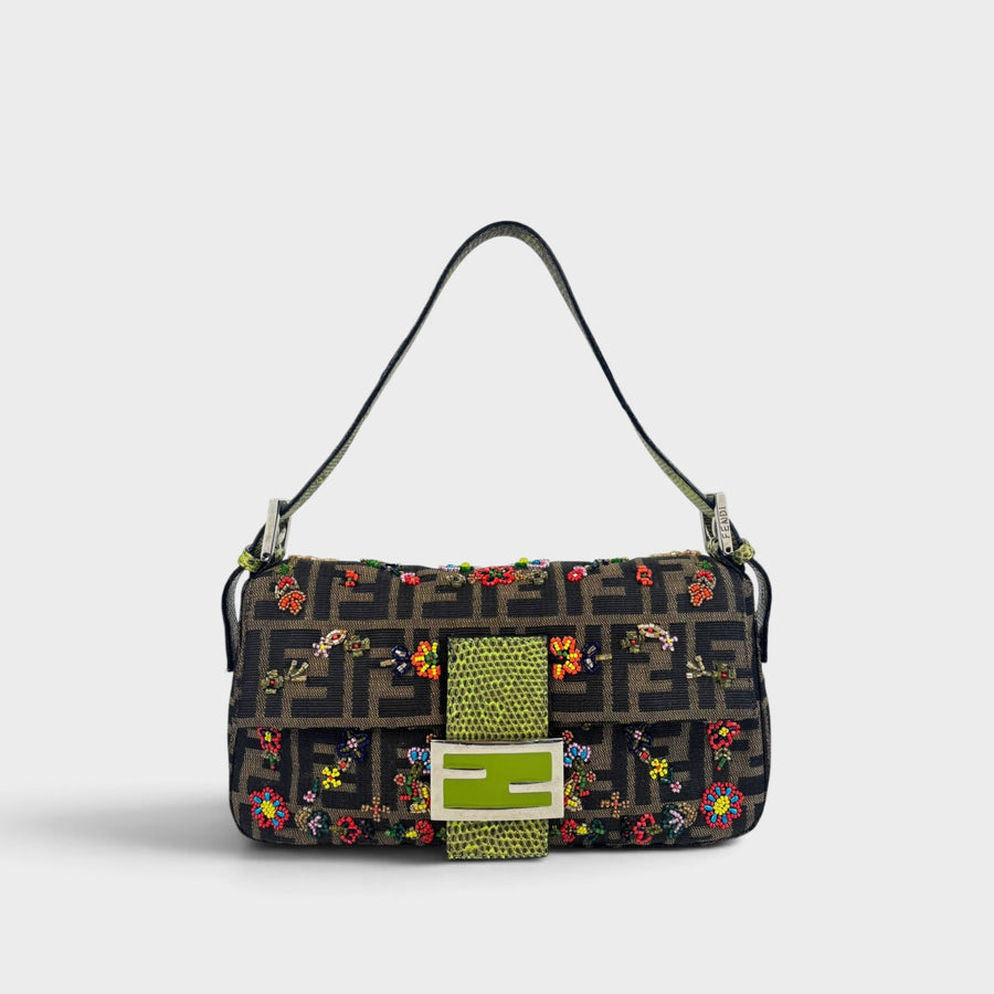 Baguette in Floral Multicolour Beaded Zucca [ReSale]