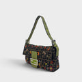 Baguette in Floral Multicolour Beaded Zucca