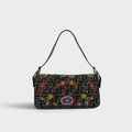 Baguette in Floral Multicolour Beaded Zucca