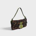 Baguette in Floral Multicolour Beaded Zucca