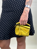 Nano Puzzle Bag in Yellow Leather