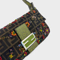 Baguette in Floral Multicolour Beaded Zucca