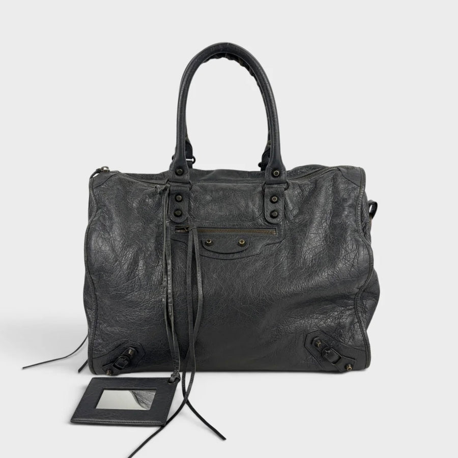 Le-City Large in Grey Leather