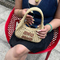 Wander Woven Fabric Hobo Bag in Beige