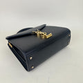 Mini Cassandra Grain De Poudre Embossed Leather Bag in Black [ReSale]