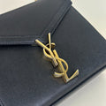 Mini Cassandra Grain De Poudre Embossed Leather Bag in Black [ReSale]