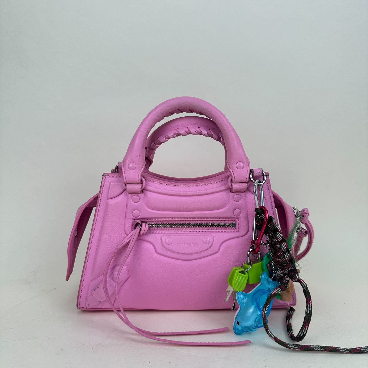 Mini Neo Classic City Leather Bag in Rose with Charms [ReSale]