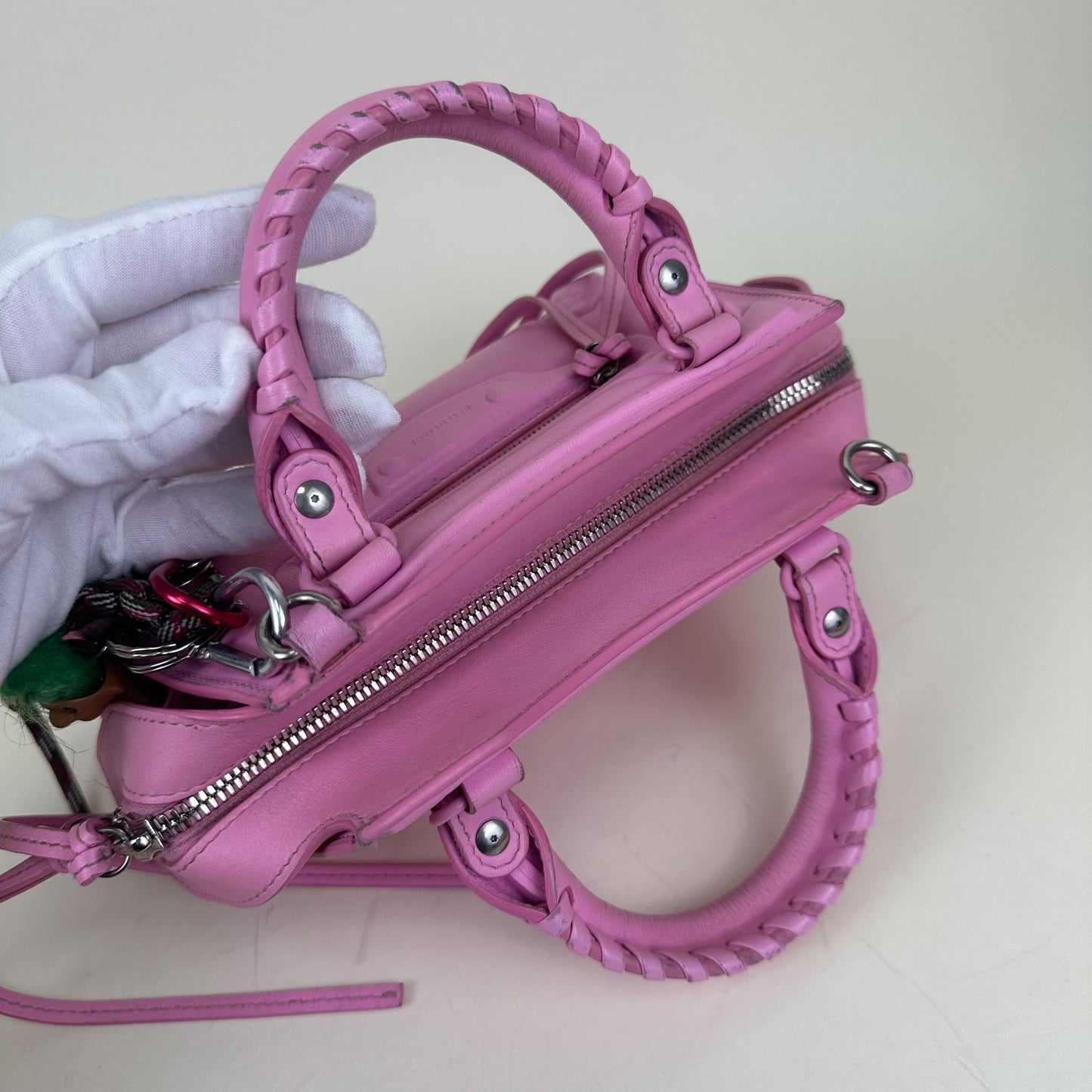 Mini Neo Classic City Leather Bag in Rose with Charms [ReSale]