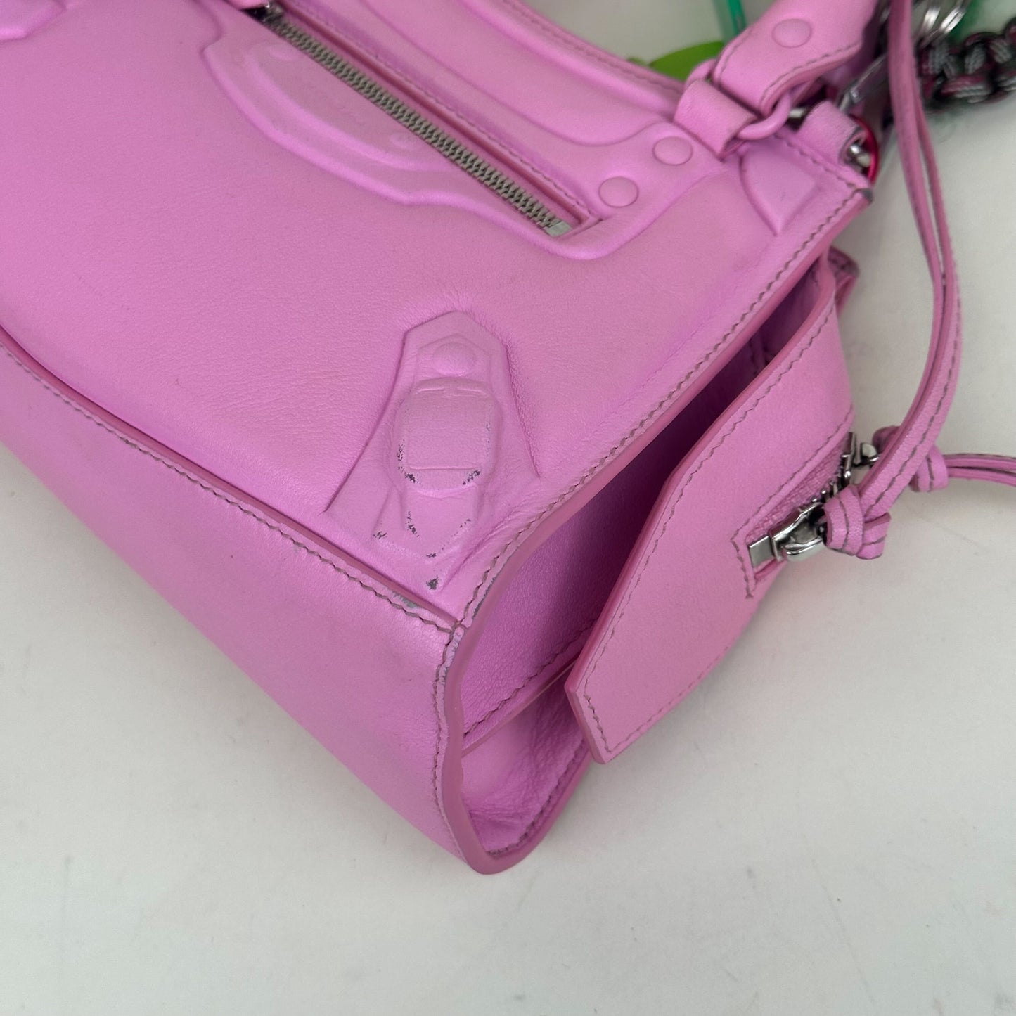 Mini Neo Classic City Leather Bag in Rose with Charms [ReSale]