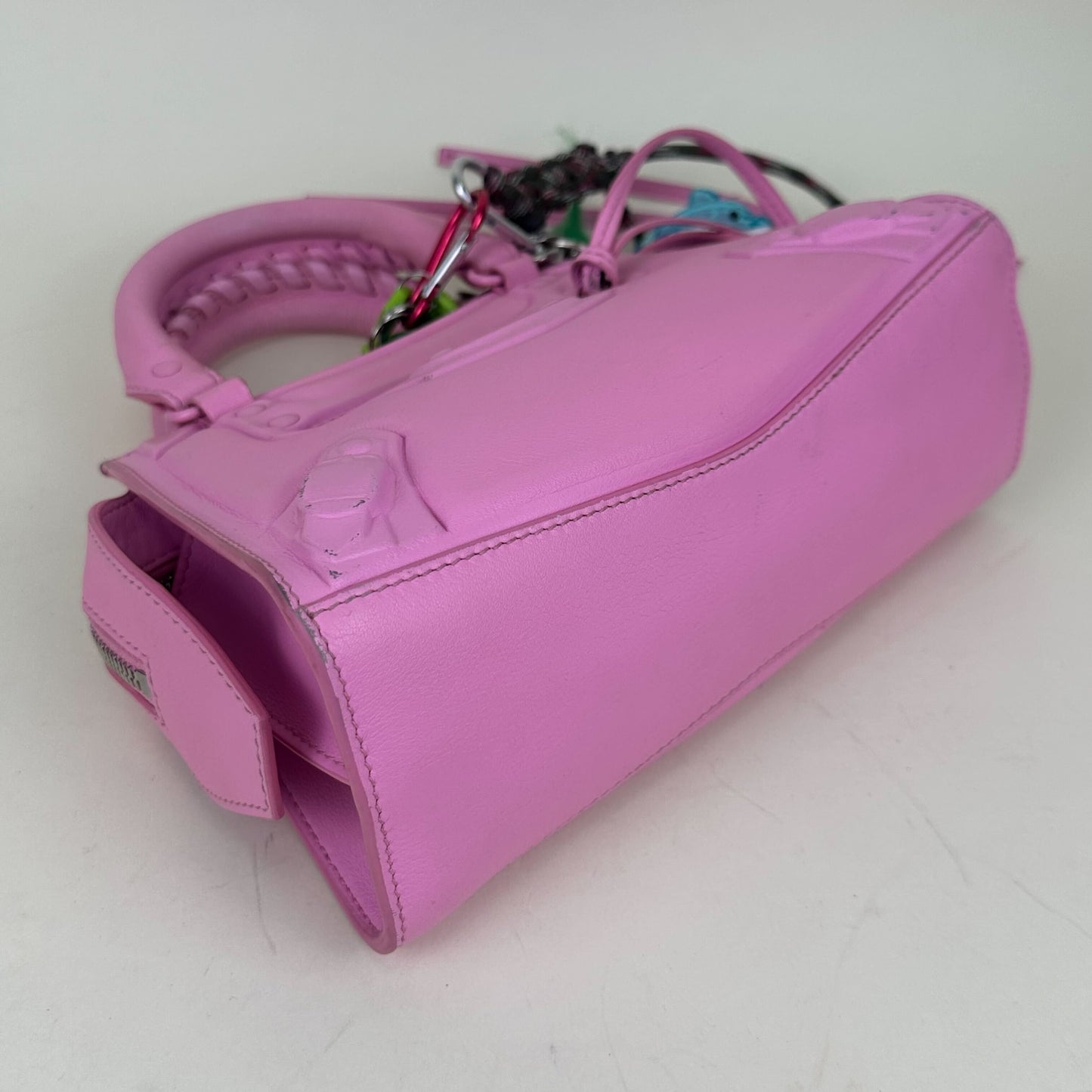 Mini Neo Classic City Leather Bag in Rose with Charms [ReSale]