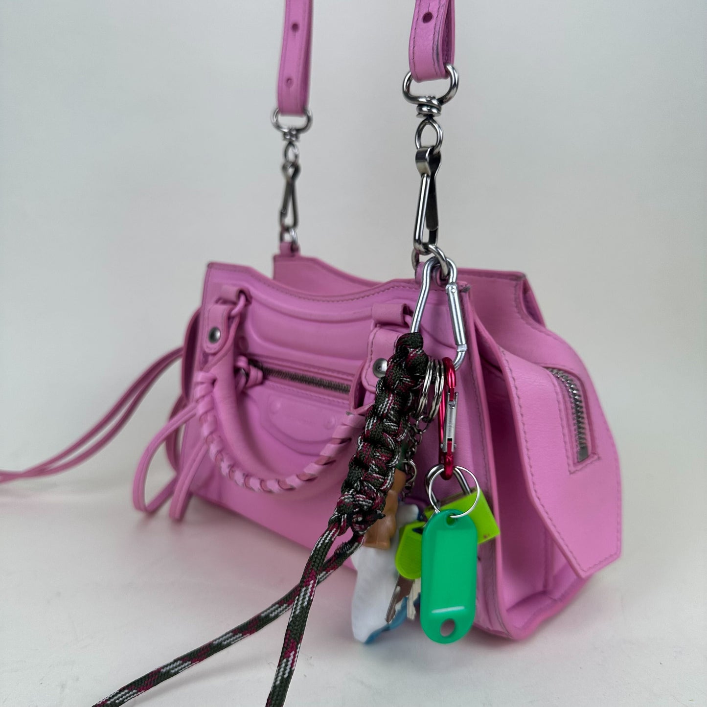 Mini Neo Classic City Leather Bag in Rose with Charms [ReSale]