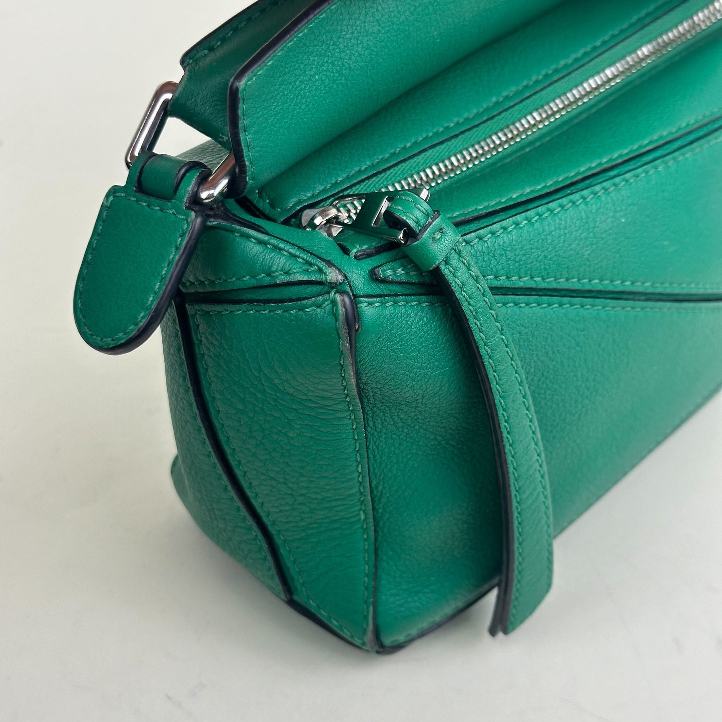 Mini Puzzle Bag in Jungle Green Leather [ReSale]