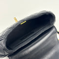 Quilted Lambskin Dumpling Top Handle Flap Bag [ReSale]