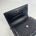 Sunset Medium Leather Bag in Black 'Croc' [ReSale]