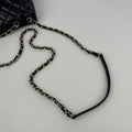 Quilted Straight Flap Double Chain Bag in Black 2019 [ReSale]