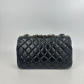 Quilted Straight Flap Double Chain Bag in Black 2019 [ReSale]