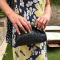 The Pouch 20 Intrecciato Crossbody Black