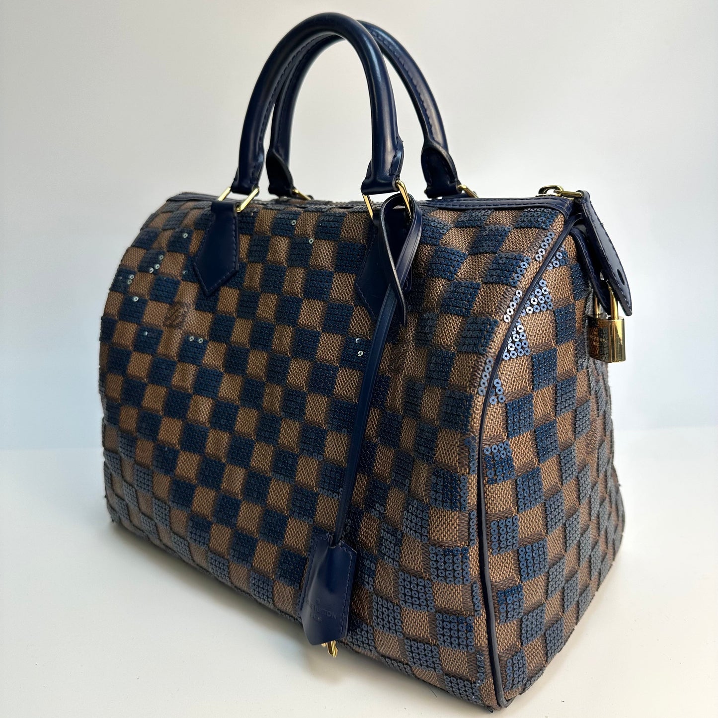 Damier Paillettes Speedy 30 with Navy Sequins [ReSale]