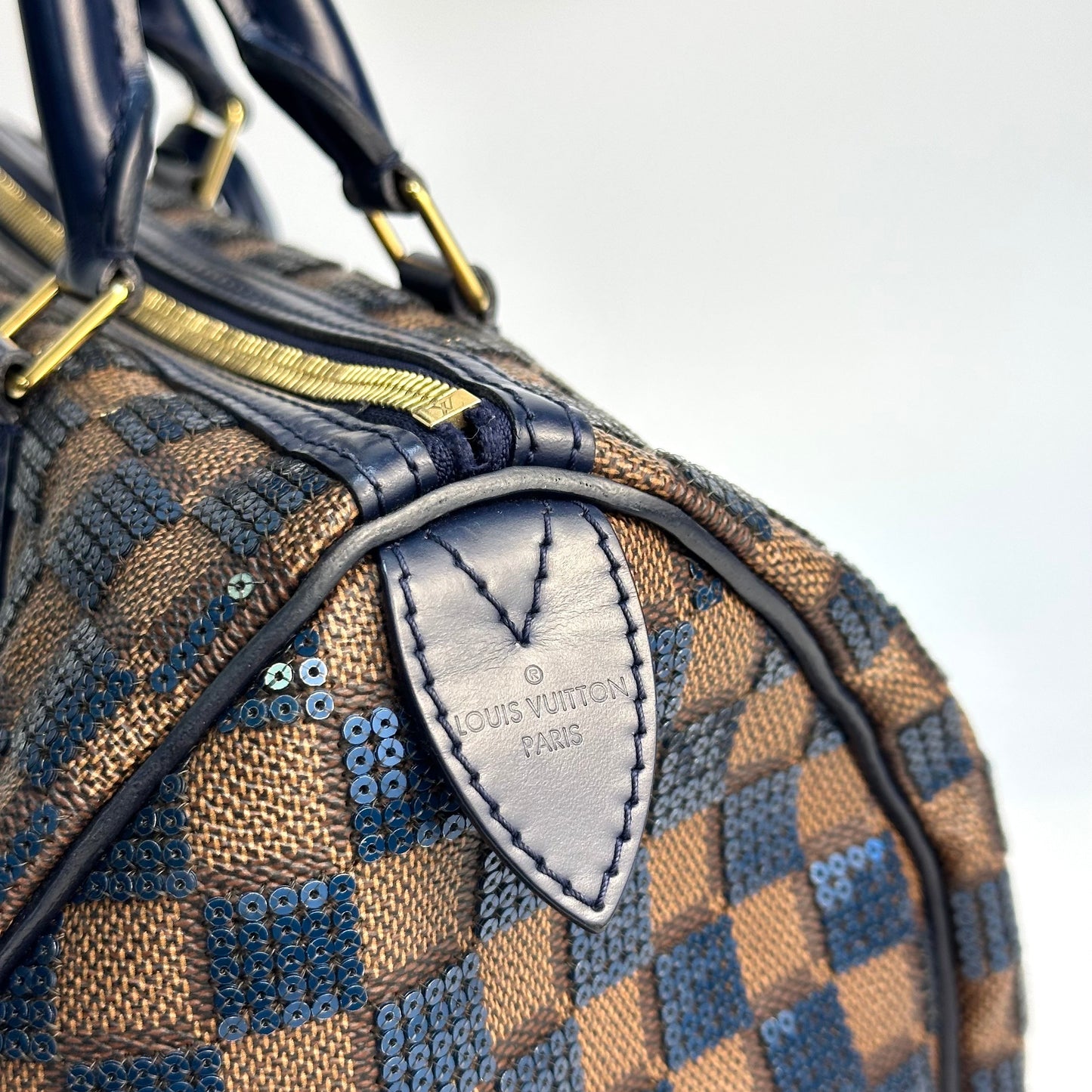 Damier Paillettes Speedy 30 with Navy Sequins [ReSale]