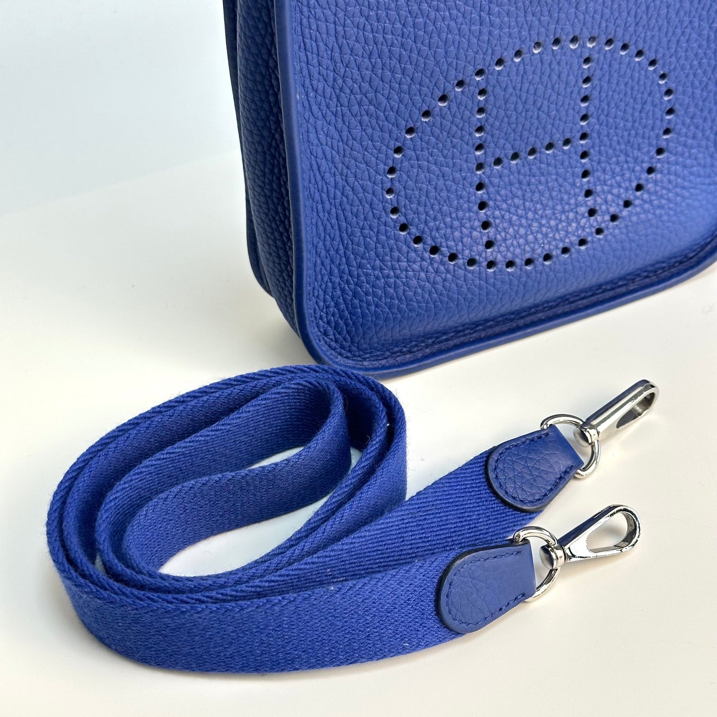 Mini Evelyne Bag in Bleu Zellige Clemence Leather [ReSale]