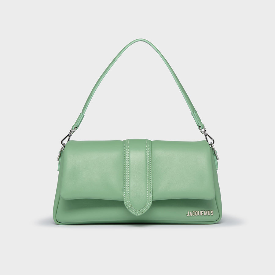 Le Bambinou Padded Leather Shoulder Bag in Mint