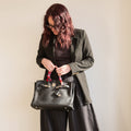 Clemence Leather Birkin 35 in Black 2004