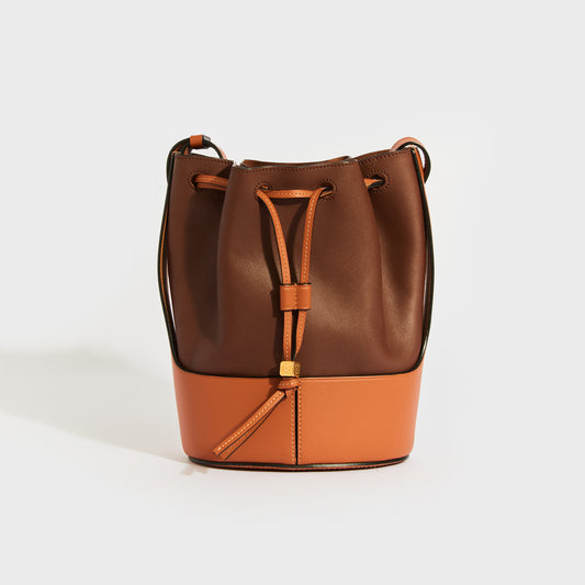 Medium Balloon Bucket Bag in Brown