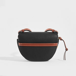 Rear view of the LOEWE Gate Small Crossbody in Black