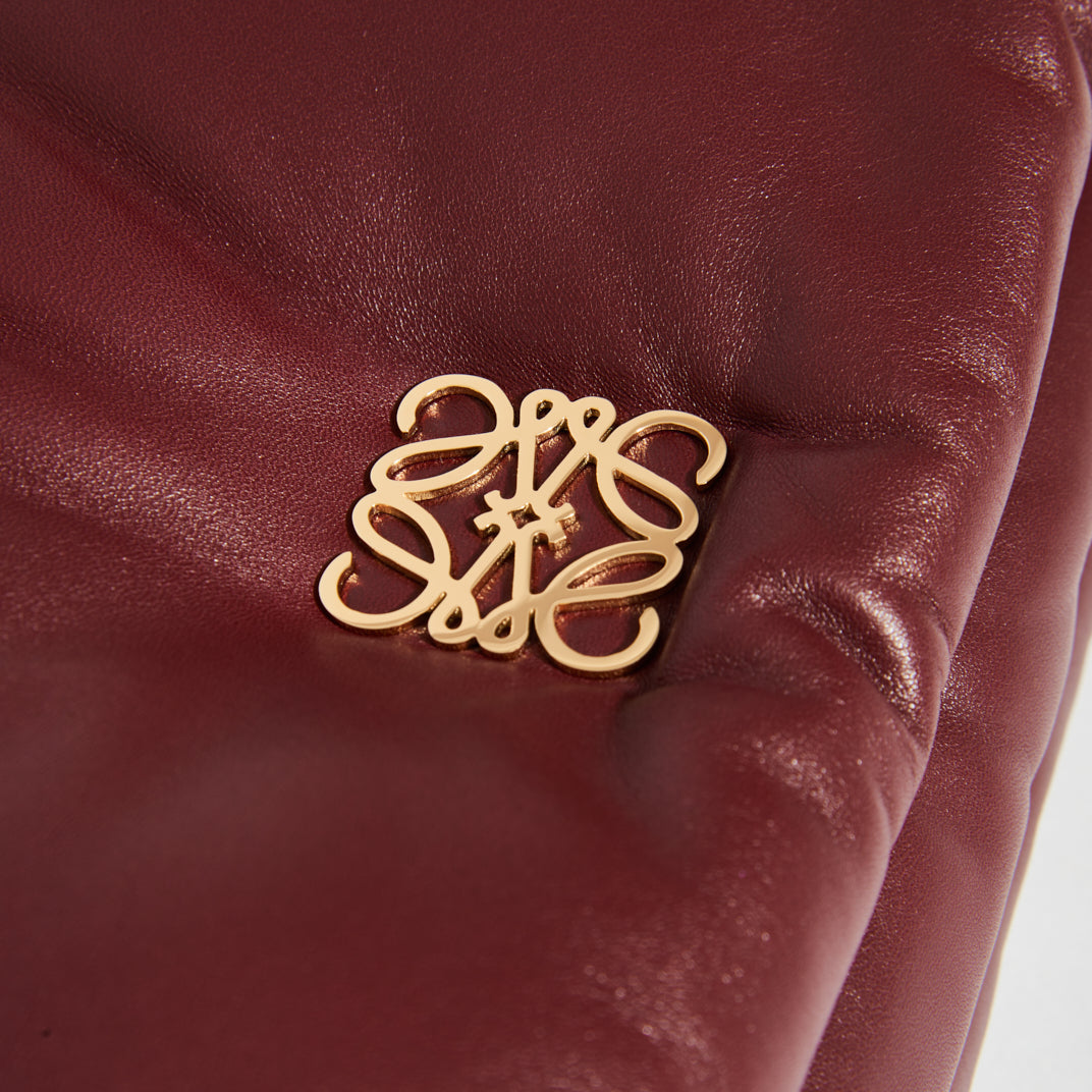 Small Puffer Goya Bag in Burgundy