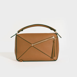 LOEWE Medium Puzzle Smooth Leather Bag in Light Tan