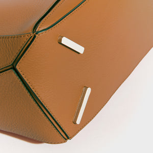 LOEWE Medium Puzzle Smooth Leather Bag in Light Tan