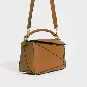 LOEWE Medium Puzzle Smooth Leather Bag in Light Tan