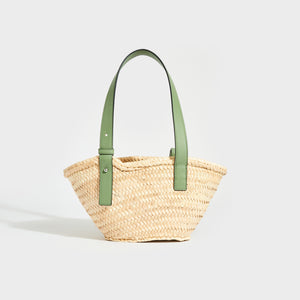 LOEWE X Paula’s Ibiza Small Basket Bag in Rosemary Sage