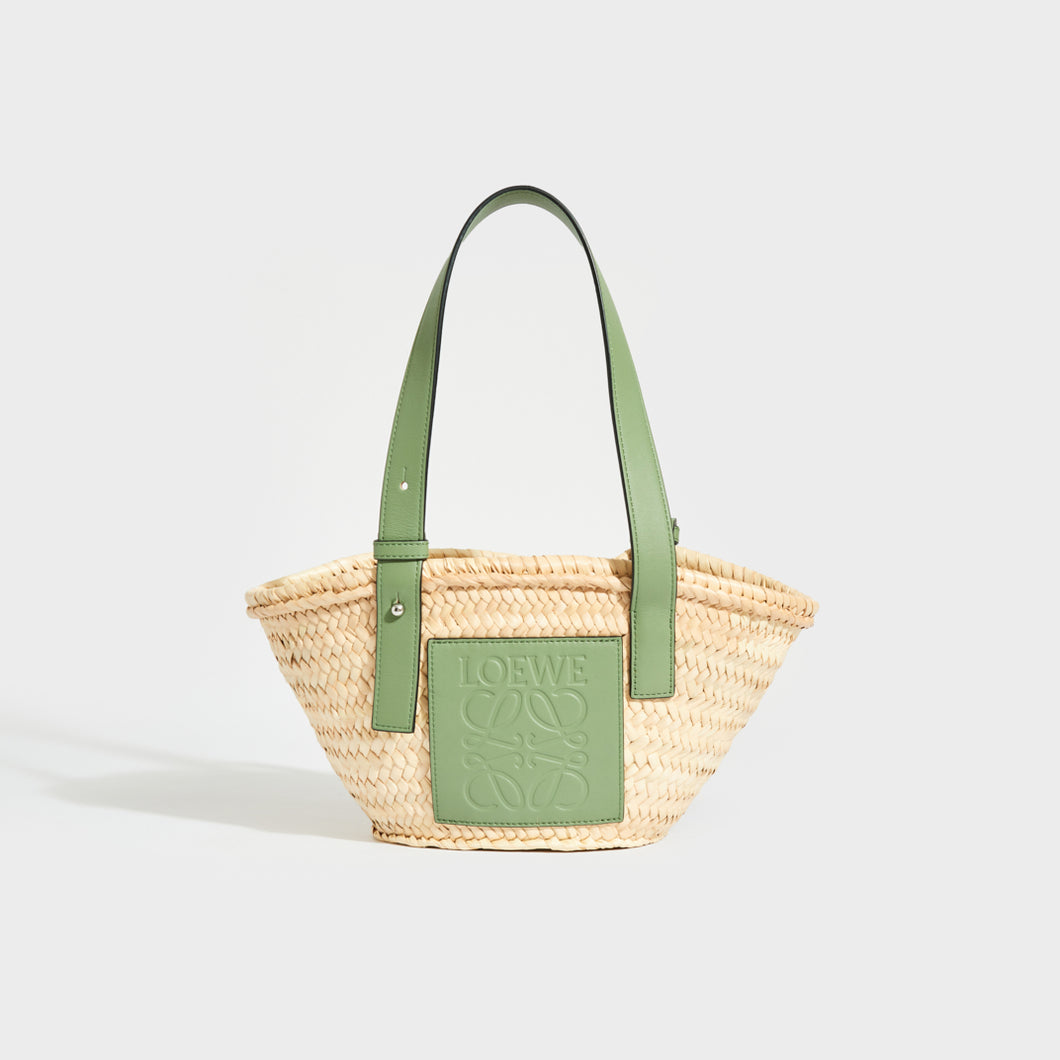 LOEWE X Paula’s Ibiza Small Basket Bag in Rosemary Sage