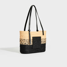 Load image into Gallery viewer, LOEWE X Paula&#39;s Ibiza Small Square Basket Bag in Natural and Black