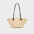 X Paula's Ibiza Small Anagram Basket Bag in Natural