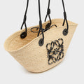 X Paula's Ibiza Small Anagram Basket Bag in Natural