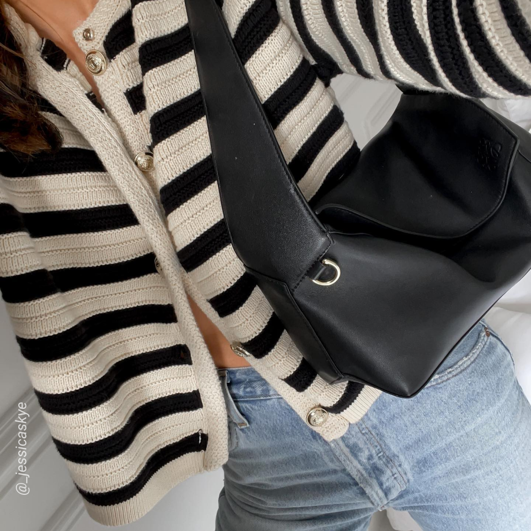 LOEWE Puzzle Leather Hobo Bag in Black | COCOON LOEWE Puzzle Leather Hobo Bag in Black | COCOON