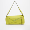 Puzzle Hobo Bag in Lime Yellow Leather