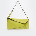 Puzzle Hobo Bag in Lime Yellow Leather