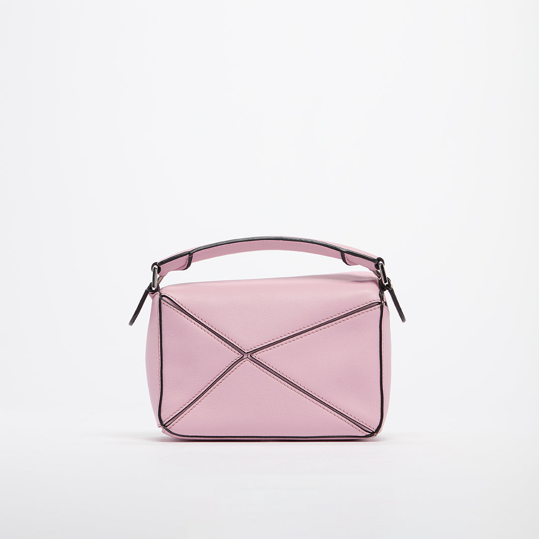 Mini Puzzle Shoulder Bag in Baby Pink Leather