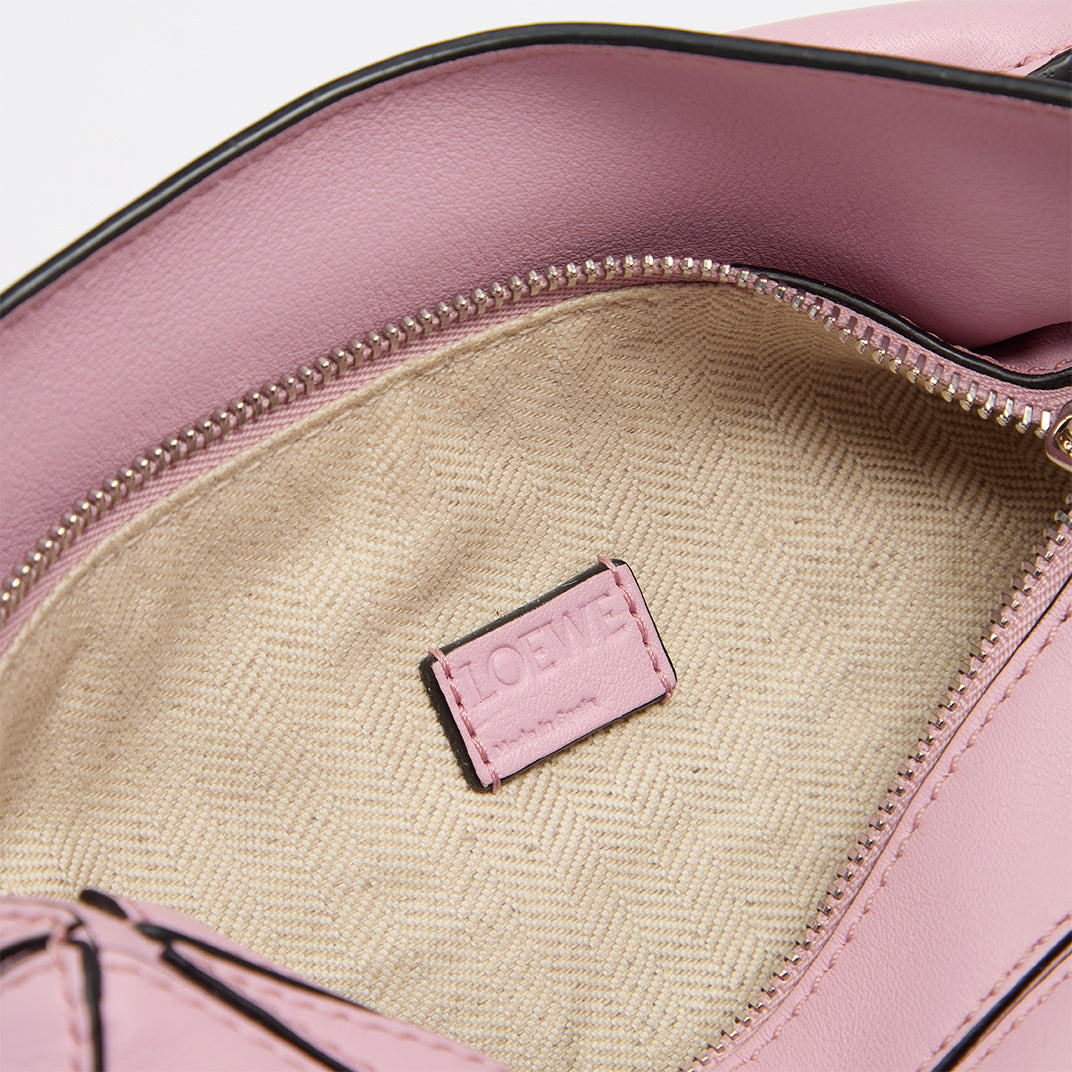 Mini Puzzle Shoulder Bag in Baby Pink Leather