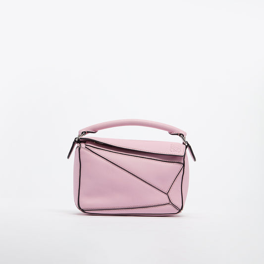 Mini Puzzle Bag in Baby Pink Leather